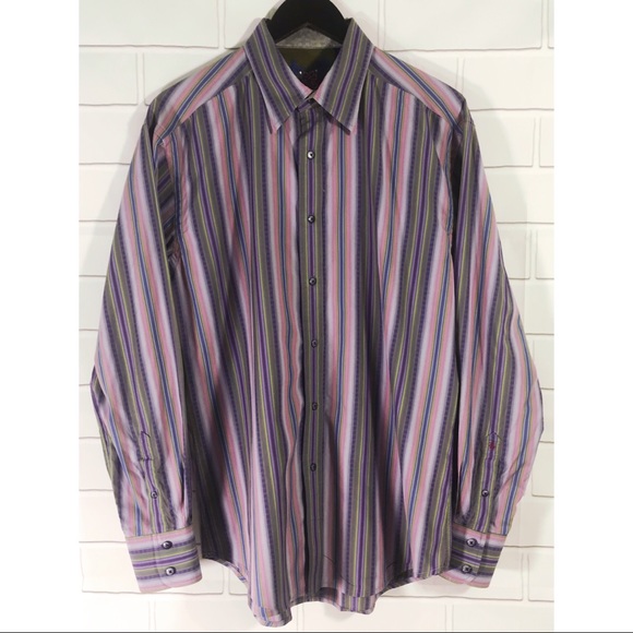 Robert Graham Button Long Sleeve Striped Shirt - Picture 3 of 8